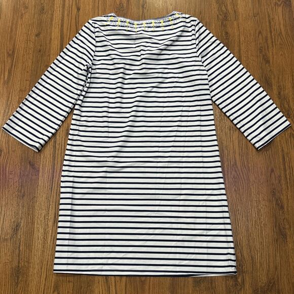 Cabana Life x Talbots Dress Medium Blue White Jersey Cover Up UPF50 Embroidered - Picture 5 of 6